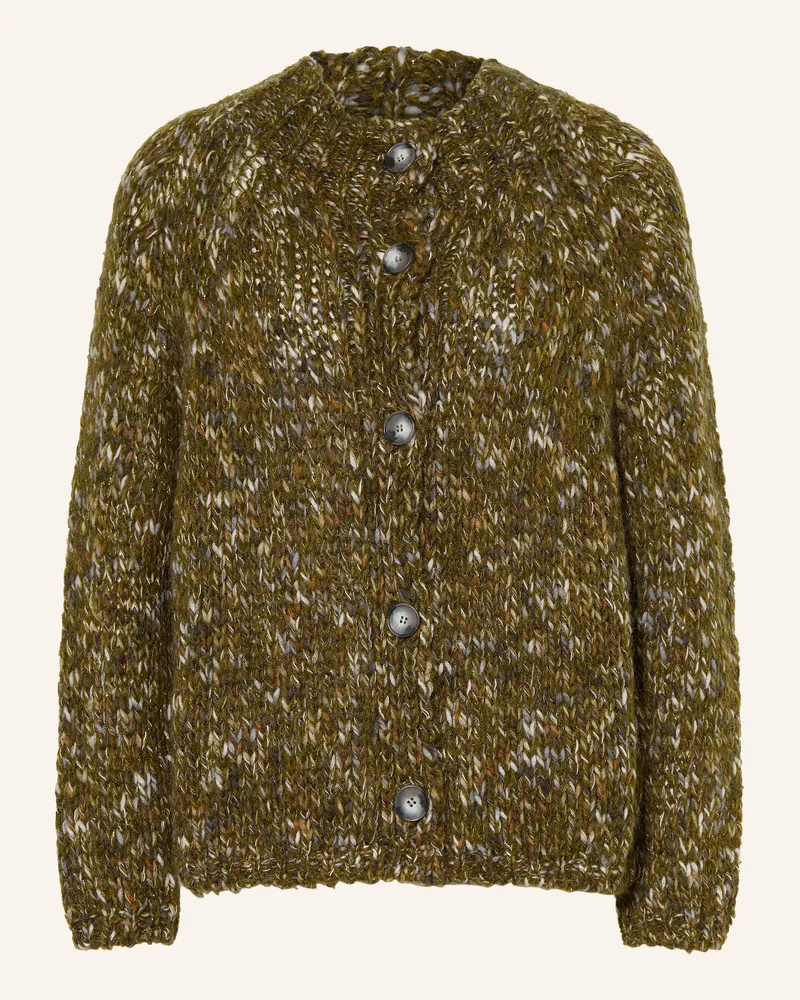 Rich&Royal Strickjacke Mit Glitzergarn braun Khaki