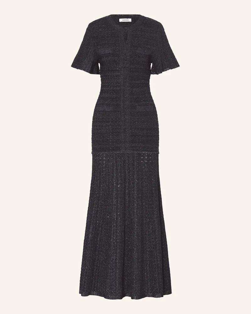 Sandro Strickkleid Diane Mit Glitzergarn blau Dunkelblau