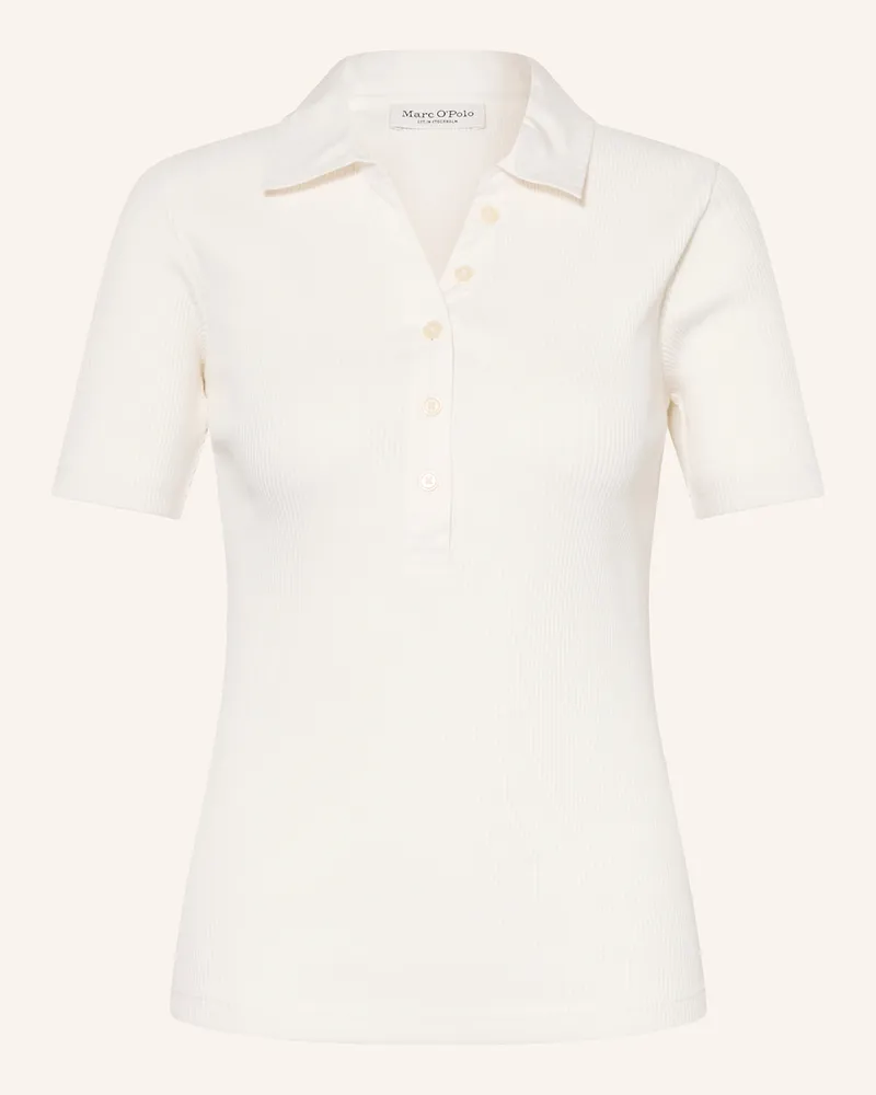 Marc O'Polo Strick-Poloshirt Regular Fit Weiss