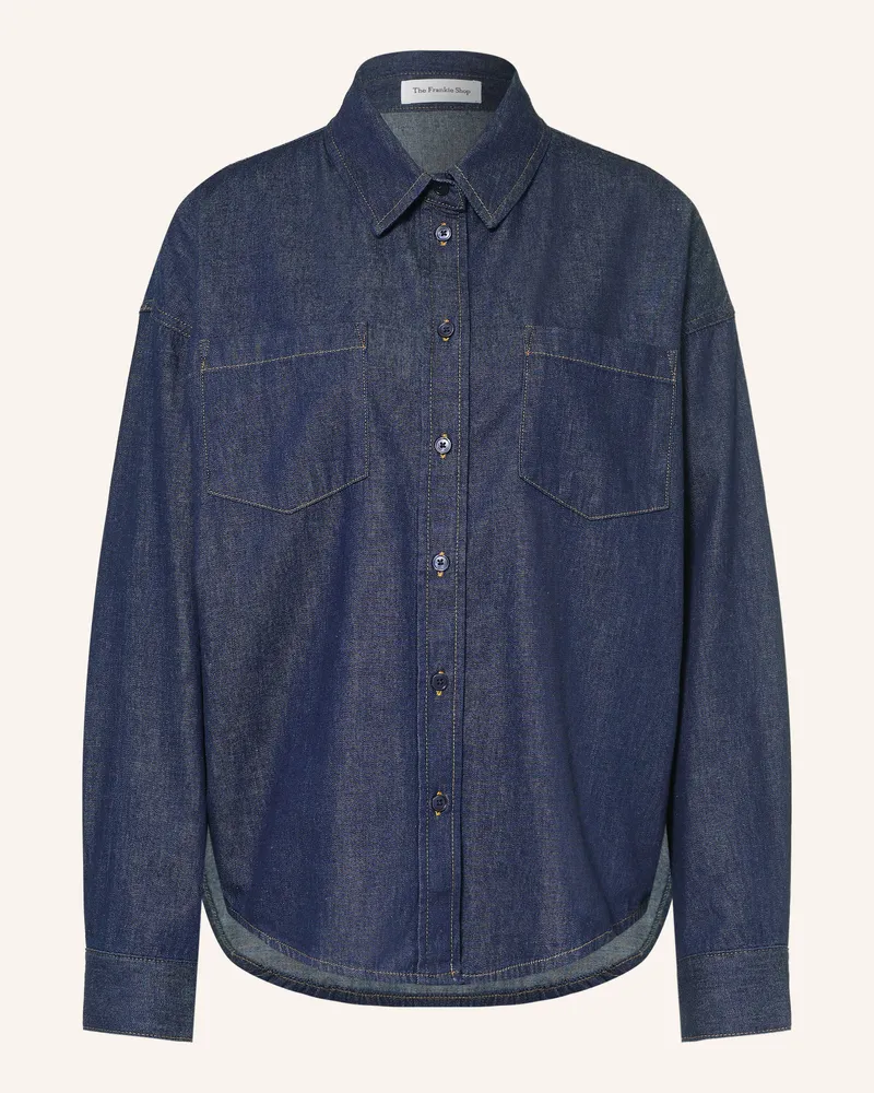 FRANKIE Shop Jeansbluse Deira blau Dunkelblau