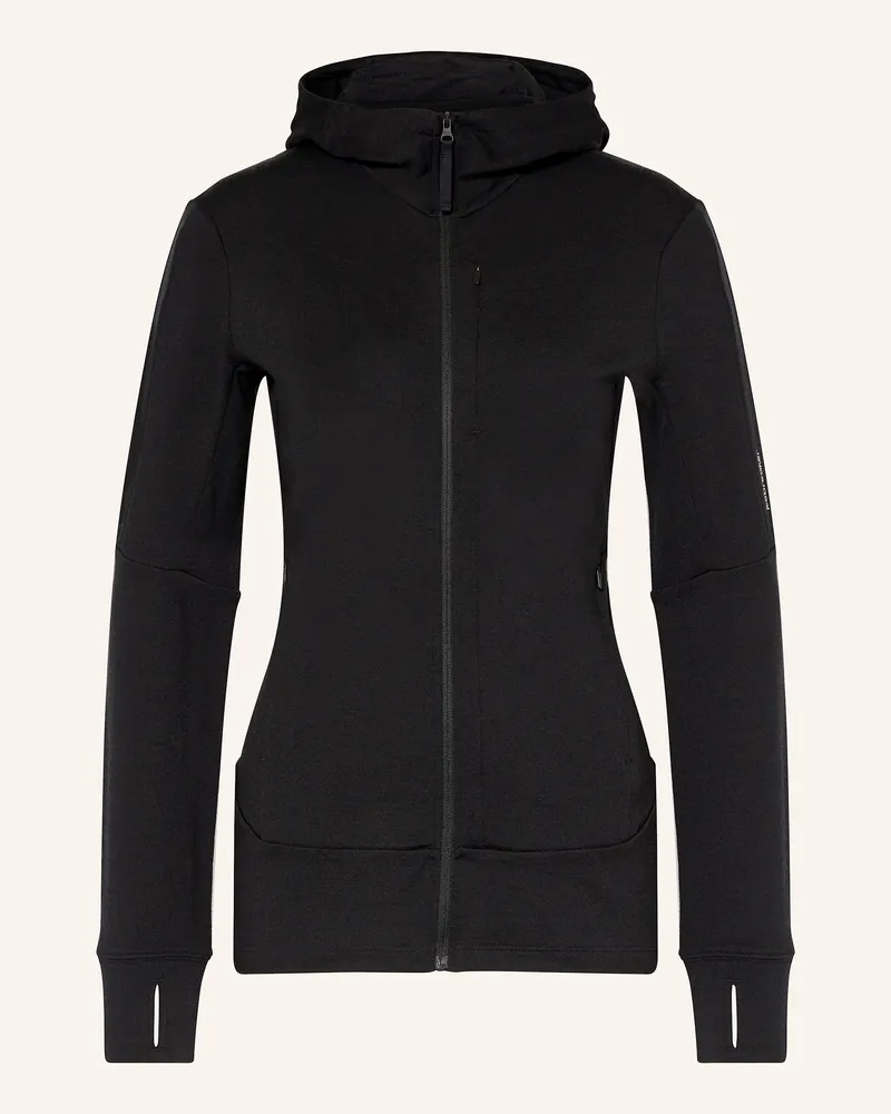 Icebreaker Midlayer-Jacke Merino 260 Quantum Iv Aus Merinowolle schwarz Schwarz