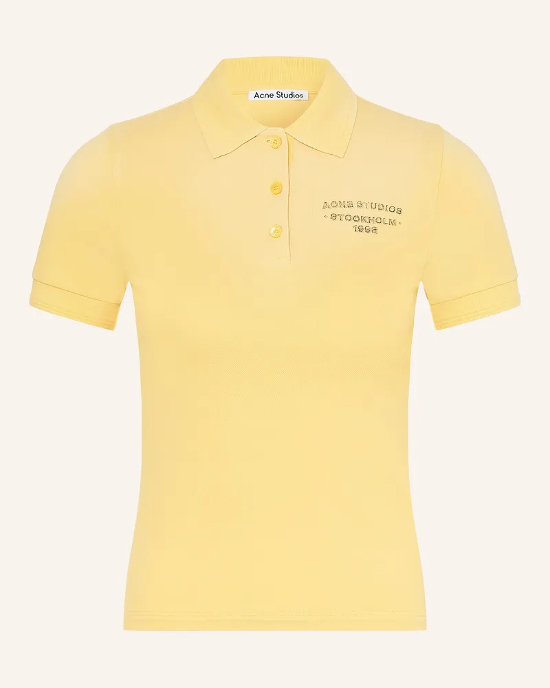 Acne Studios Piqué-Poloshirt gelb Gelb