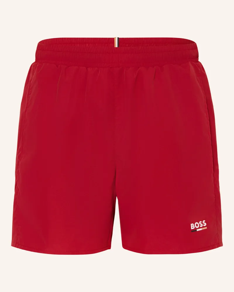 HUGO BOSS Badeshorts Swordfish rot Dunkelrot