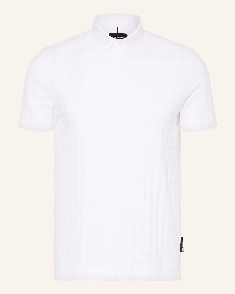 HUGO BOSS Strick-Poloshirt Weiss