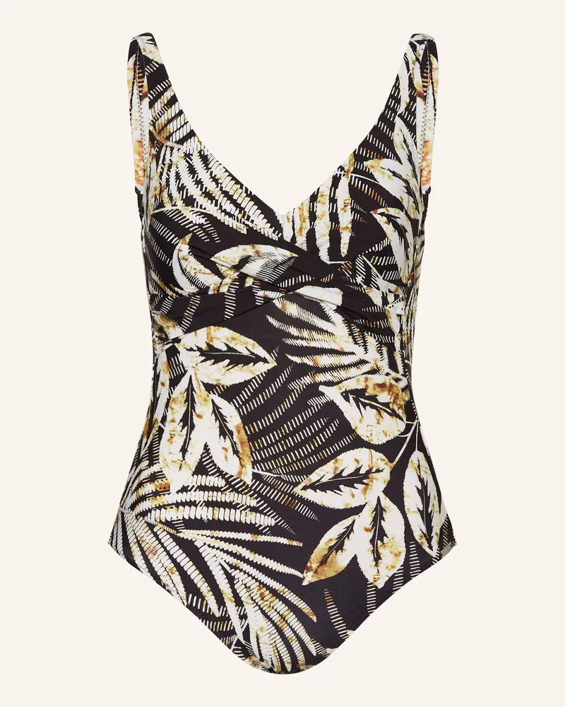 Charmline Shape-Badeanzug SEDUCTIVE LEAVES Schwarz