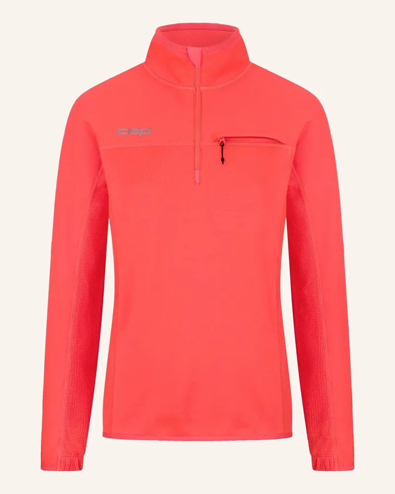 CEP Longsleeve Core Run Thermal Zip Shirt 2.0 pink Neonorange