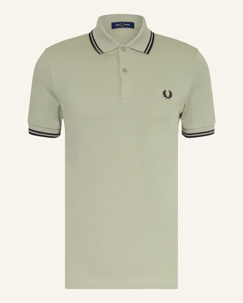 Fred Perry Piqué-Poloshirt Hellgrün
