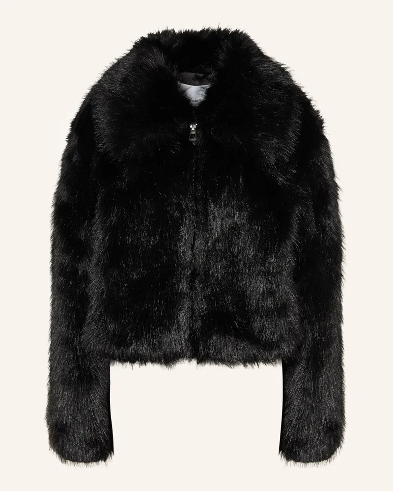 FRANKIE Shop Kunstfell-Jacke Hope schwarz Schwarz