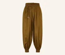 Satinhose Mahon Aus Seide Mit Rüschen gruen