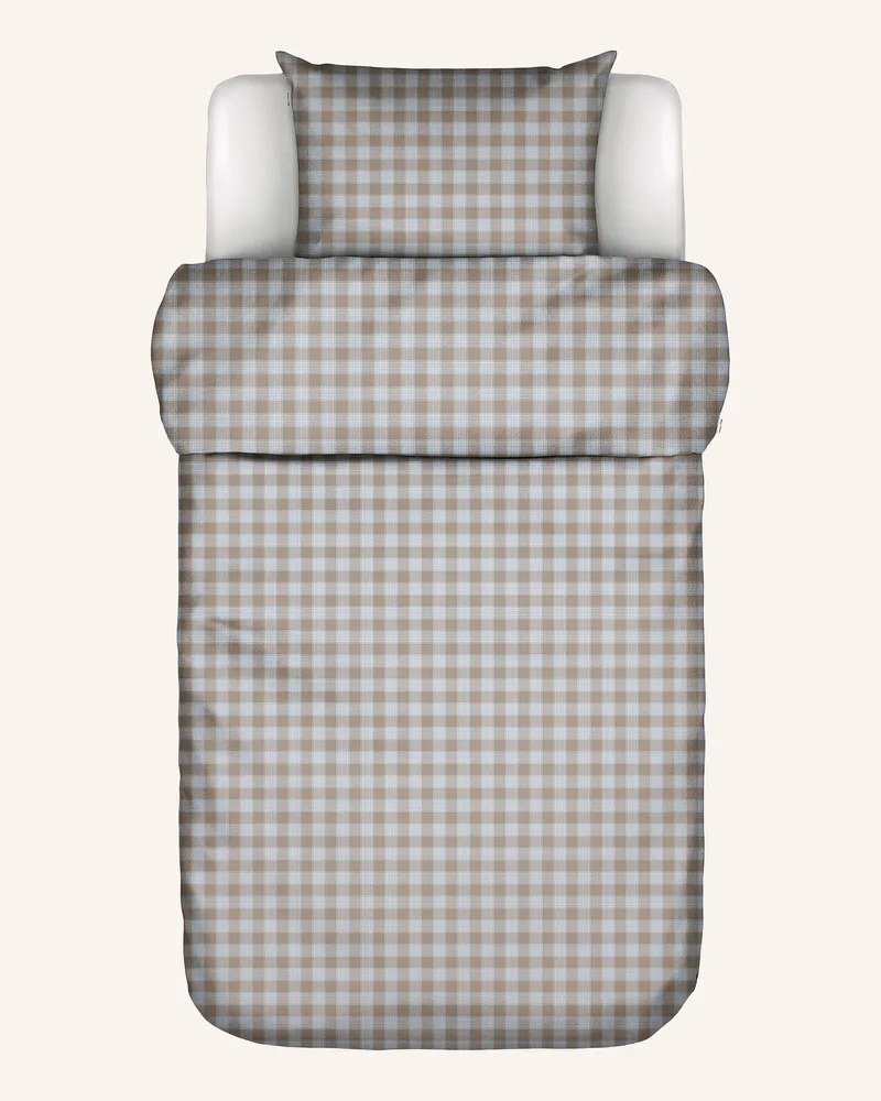 Marc O'Polo Bettwäsche Isak braun Hellblau