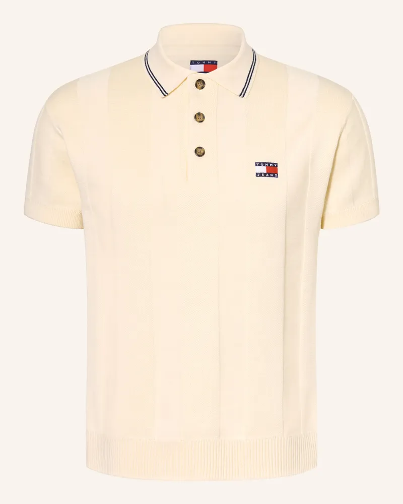 Tommy Hilfiger Strick-Poloshirt beige Creme
