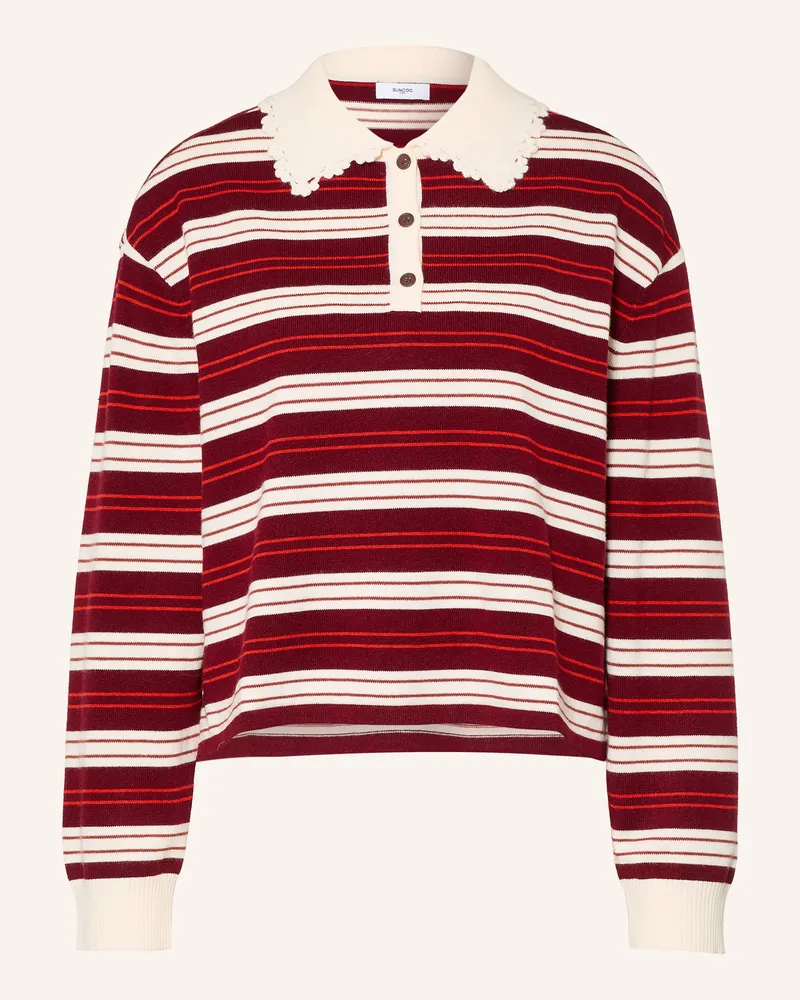 Suncoo Strick-Poloshirt Prego rot Dunkelrot