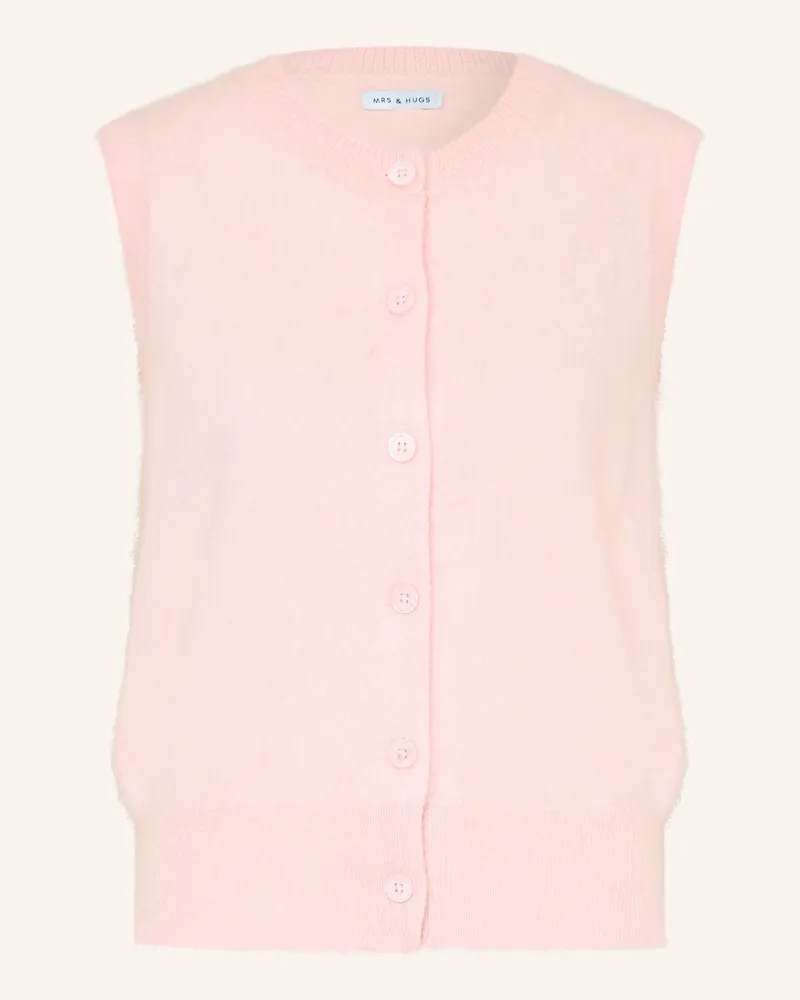 Mrs & HUGS Strickweste aus Cashmere Rosa