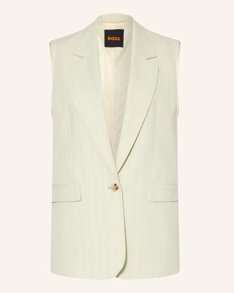 HUGO BOSS Blazerweste Jakily gruen Creme