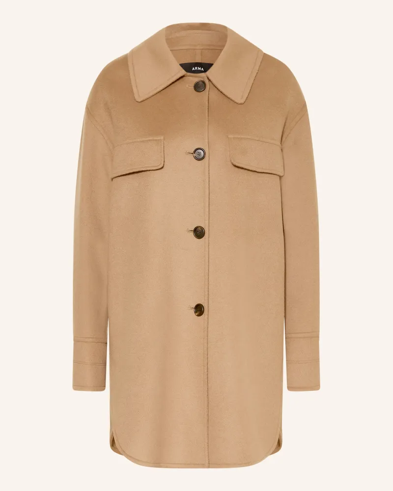 Arma Wollmantel braun Beige