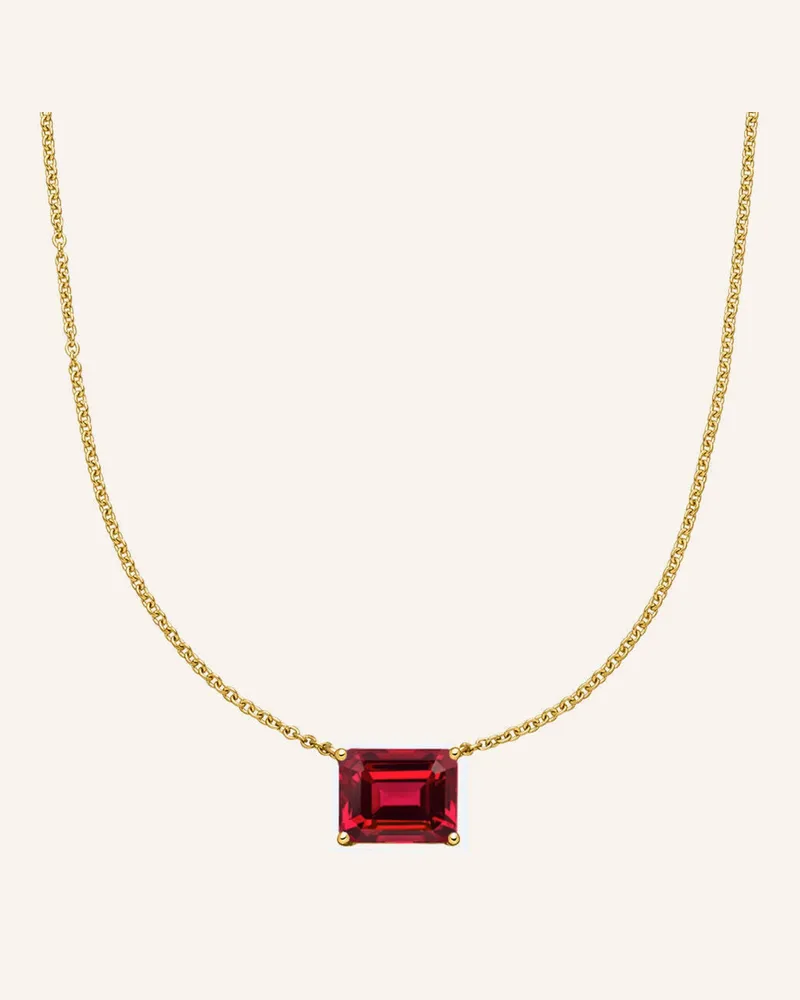 VEYNOU Halskette EMBER aus 14 Karat recyceltem Gelbgold und 2,00ct. Lab-Grown Rubin Gold