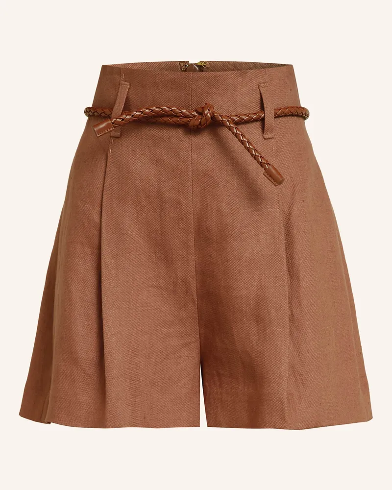 Zimmermann Leinenshorts ILLUMINATE Braun