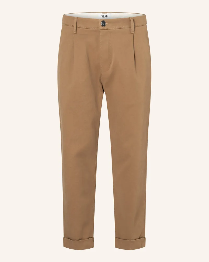 THE.NIM Hose TWILL CHINO LOOSE Braun