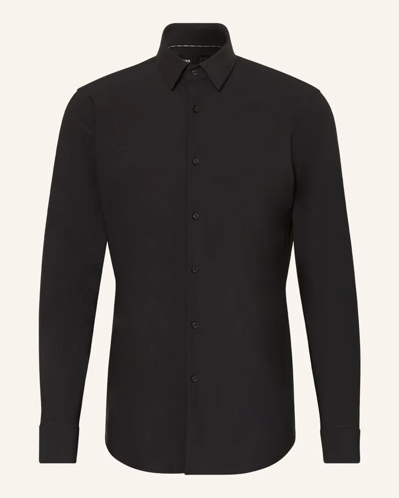 HUGO BOSS Hemd HANK Slim Fit Schwarz