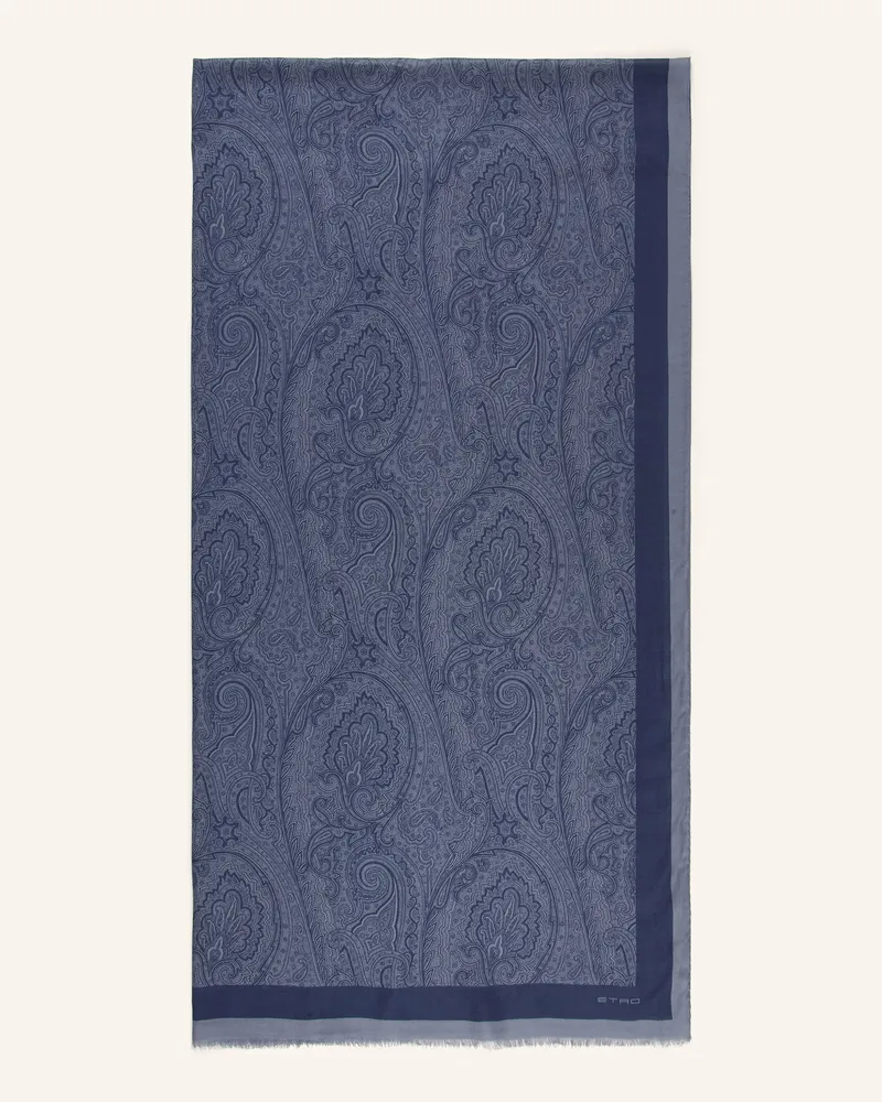 Etro Schal blau Blaugrau