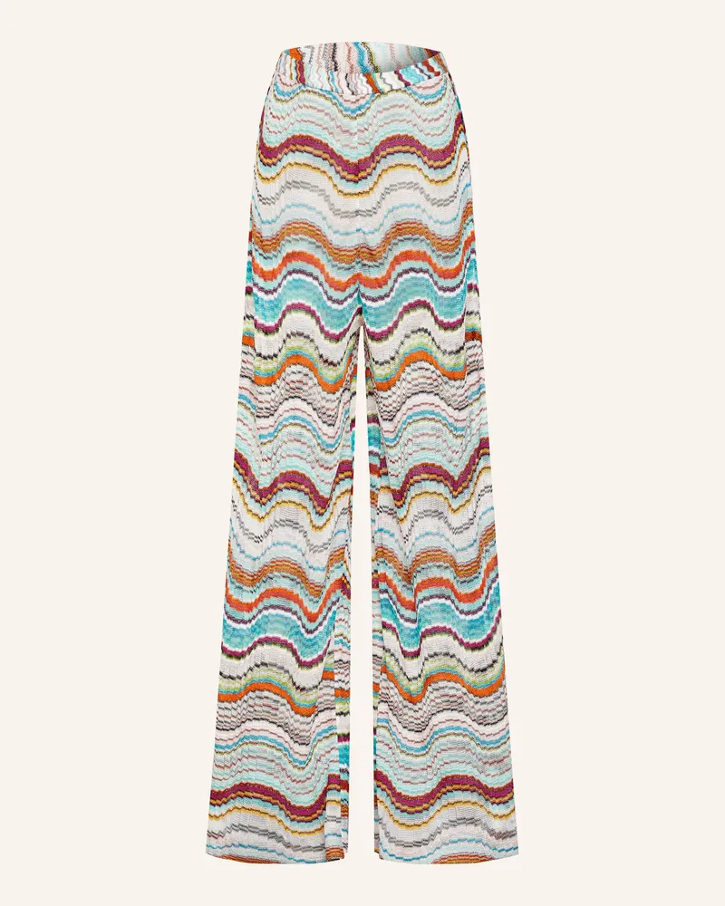 Missoni Strickhose mit Glitzergarn Türkis