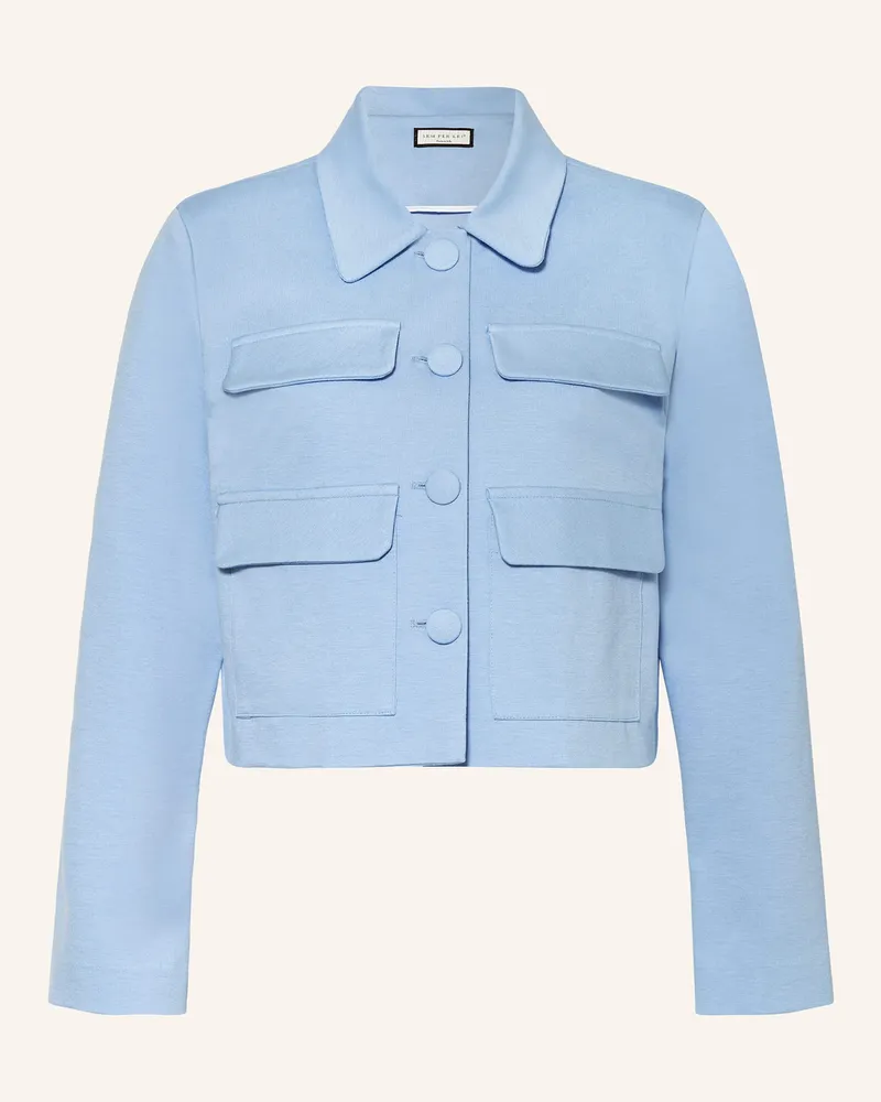 SEM PER LEI Kastenjacke aus Jersey Hellblau