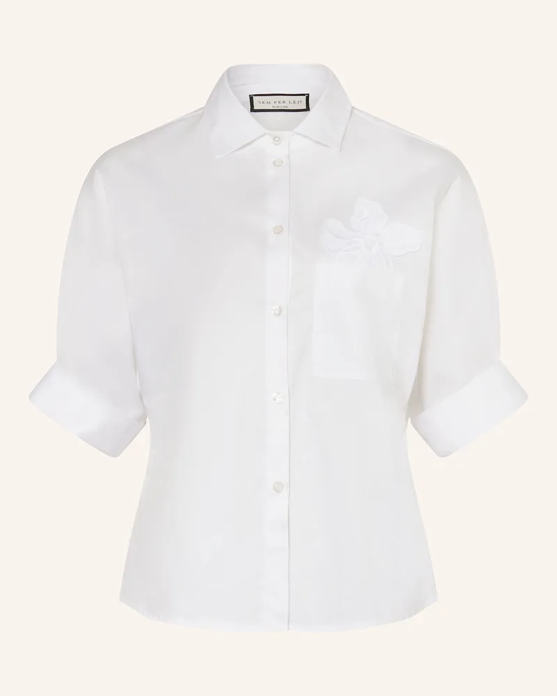 SEM PER LEI Hemdbluse Weiss