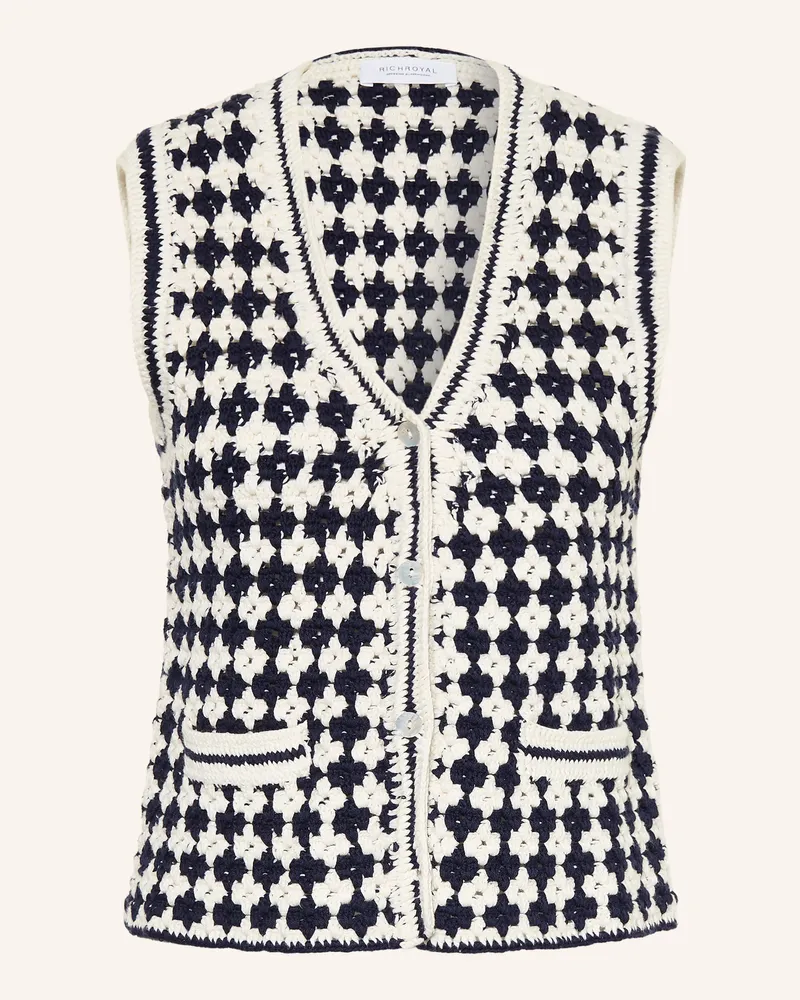 Rich&Royal Häkelweste blau Dunkelblau