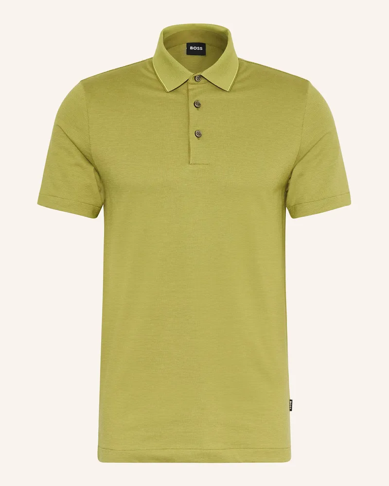 HUGO BOSS Piqué-Poloshirt PITTON Slim Fit Grün
