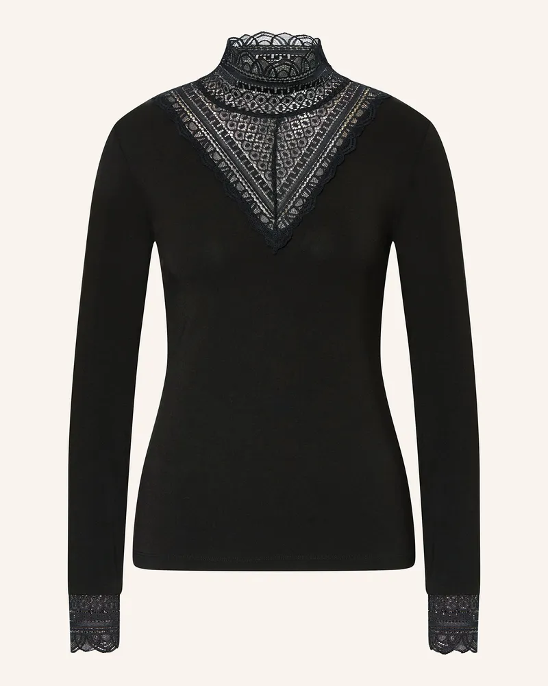 Darling Harbour Longsleeve mit Spitze Schwarz