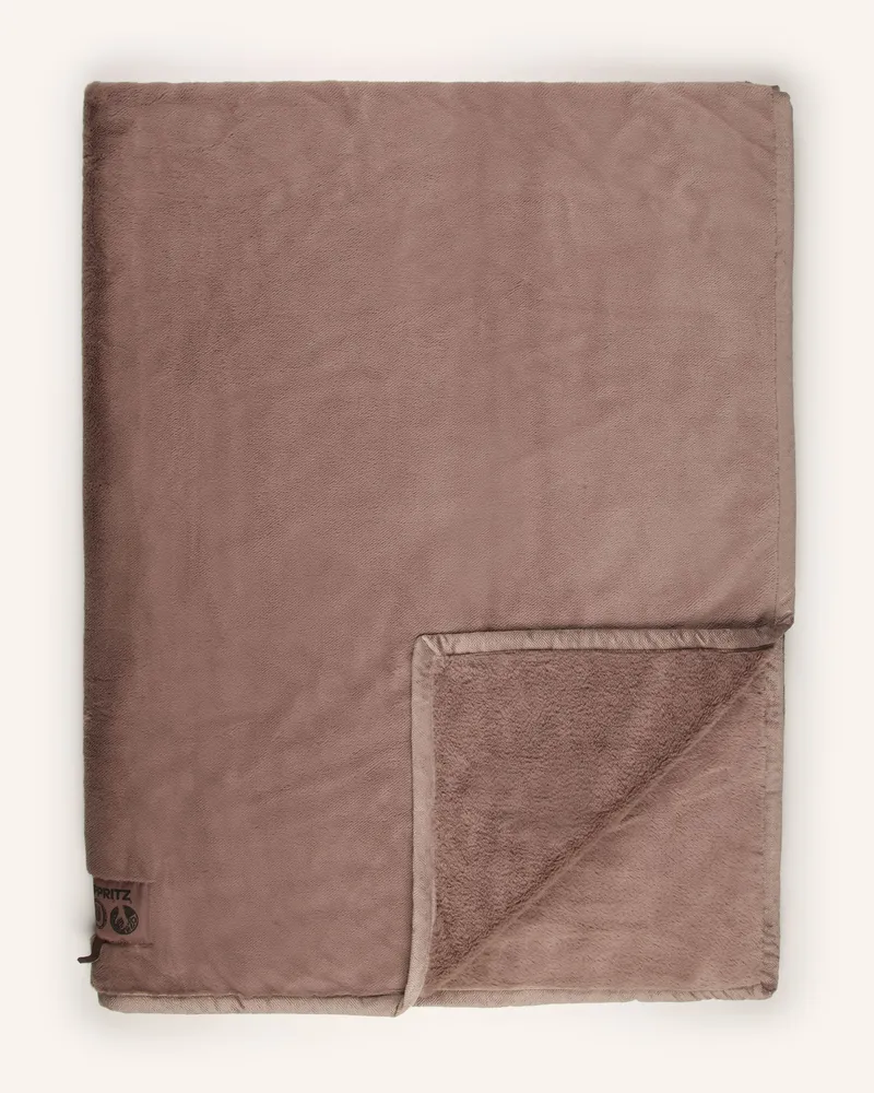 Zoeppritz Kunstfell-Plaid The Blanket grau Rot