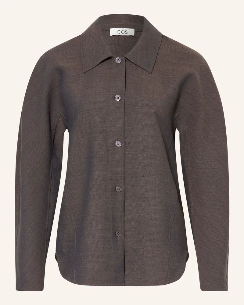 COS Hemdbluse grau Braun