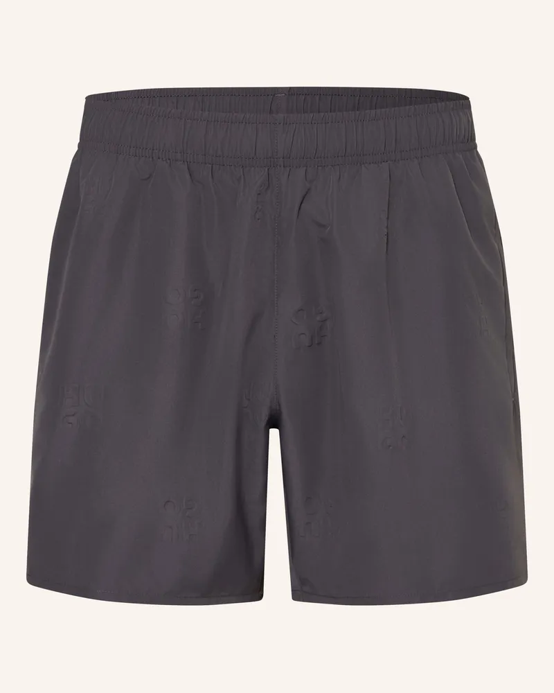 HUGO BOSS Badeshorts Tonal Logo grau Dunkelgrau
