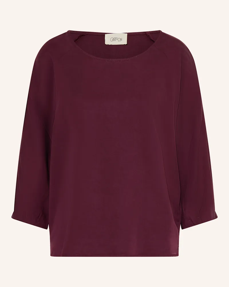 Cartoon Blusenshirt mit 3/4-Arm Dunkelrot