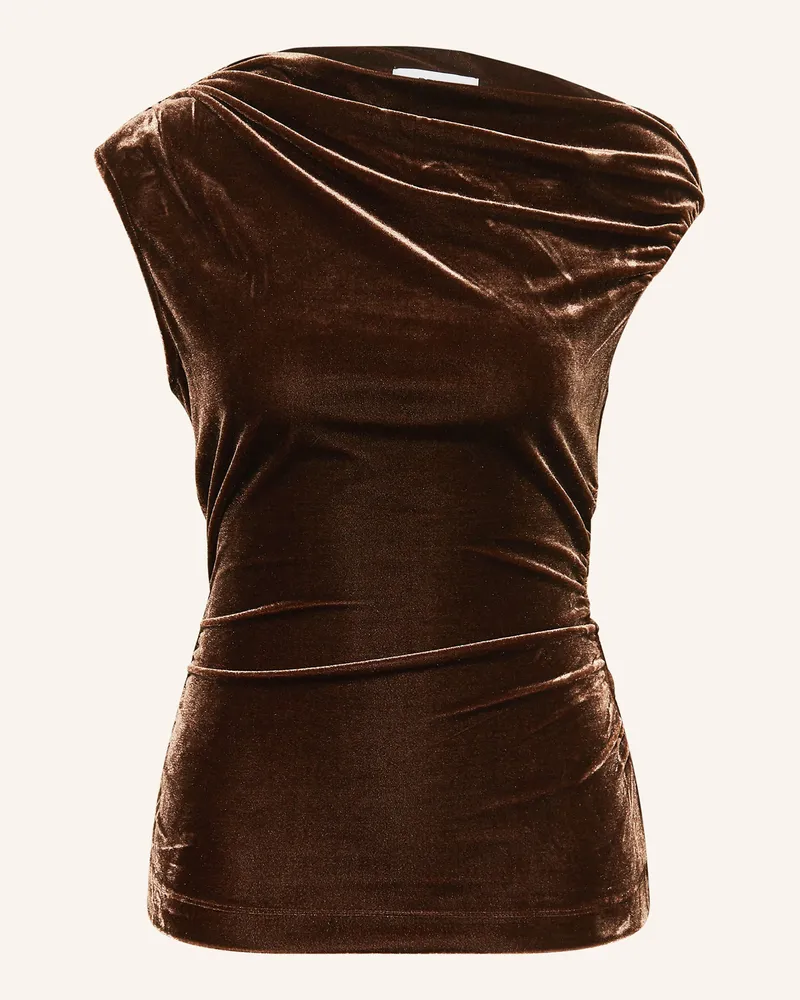 Reiss One-Shoulder-Top DEMI aus Nicki Dunkelbraun