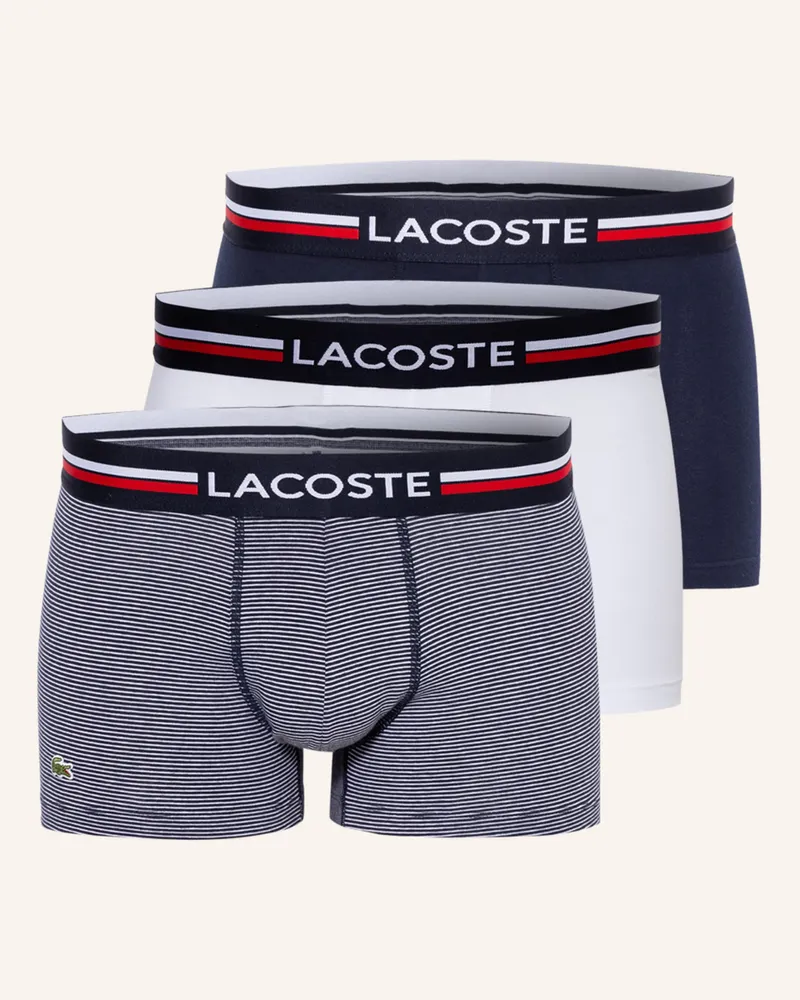 Lacoste 3er-Pack Boxershorts Dunkelblau