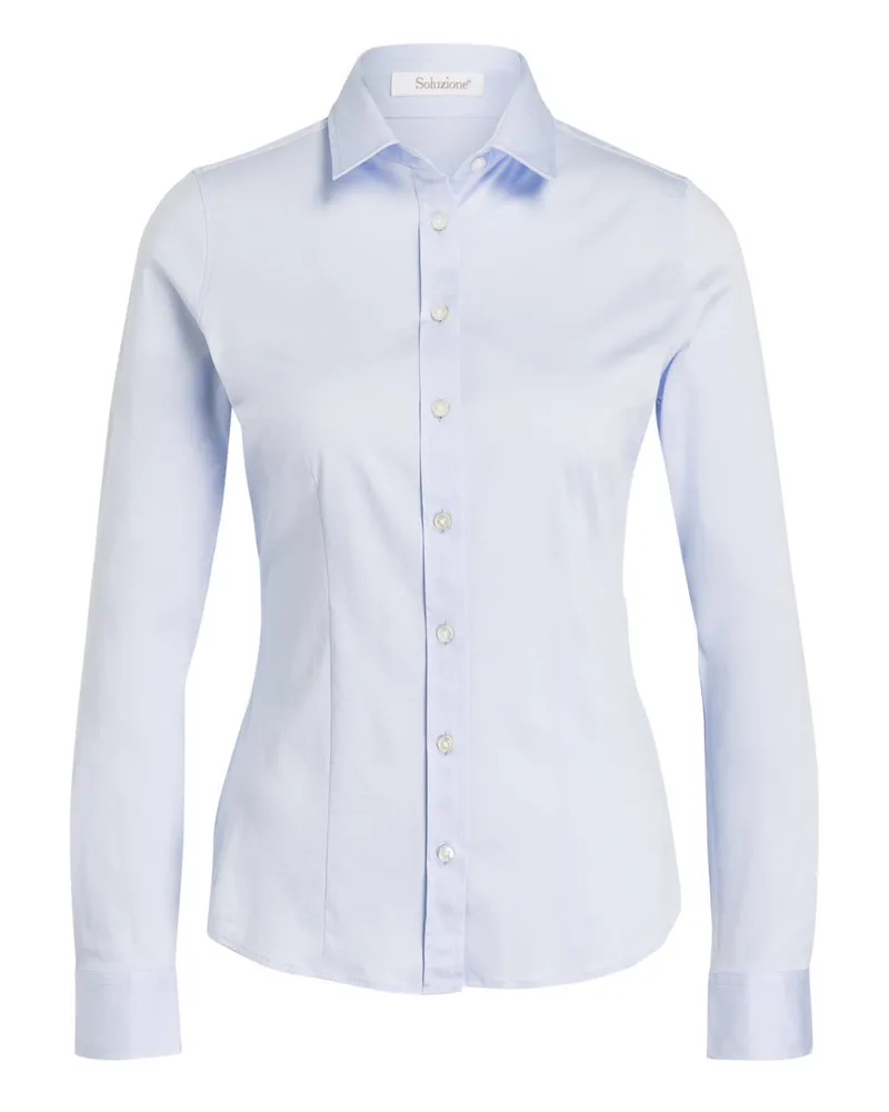 Soluzione Hemdbluse Aus Jersey blau 60
