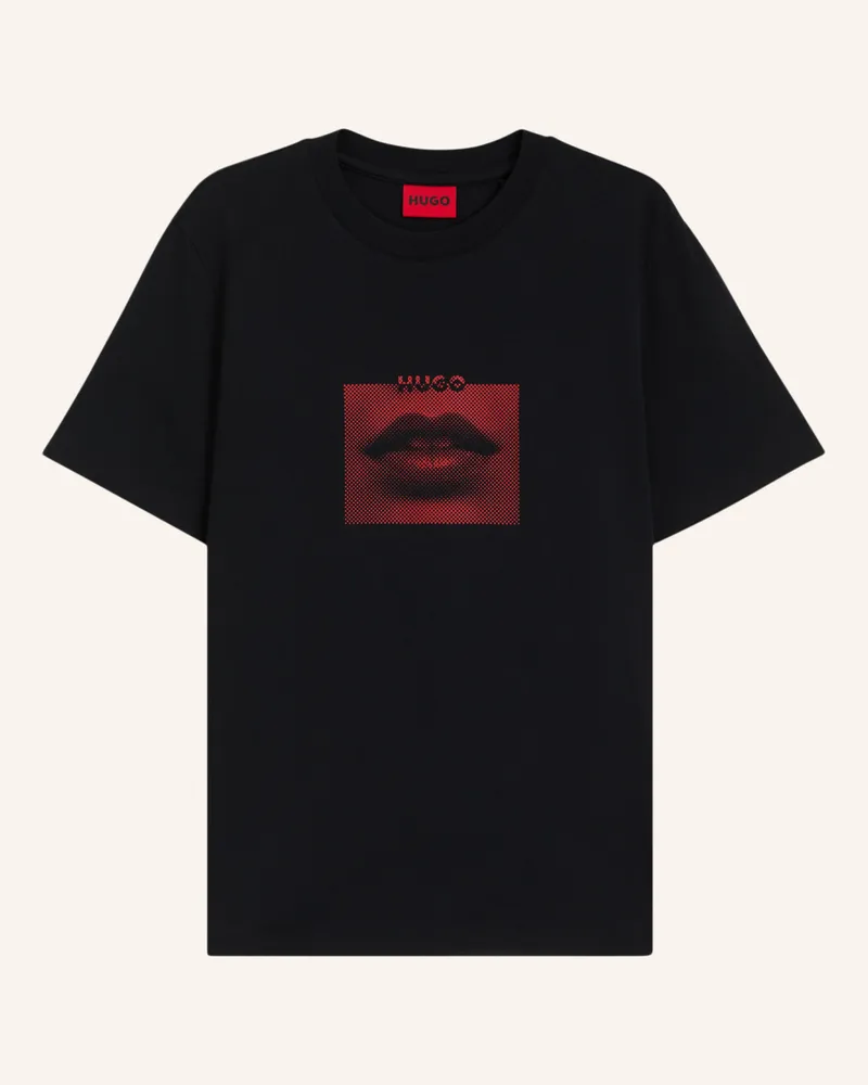 HUGO BOSS T-Shirt DETERNI Regular Fit Schwarz