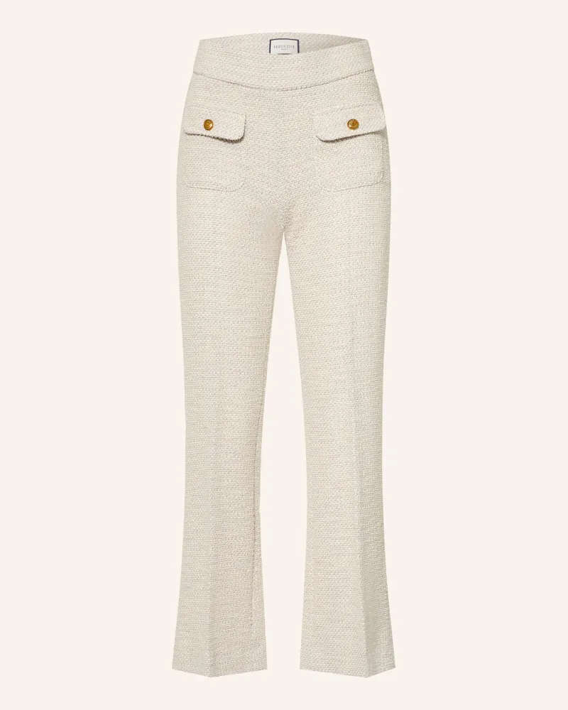 SEDUCTIVE  Bouclé-Hose Nanette Mit Glitzergarn weiss Creme