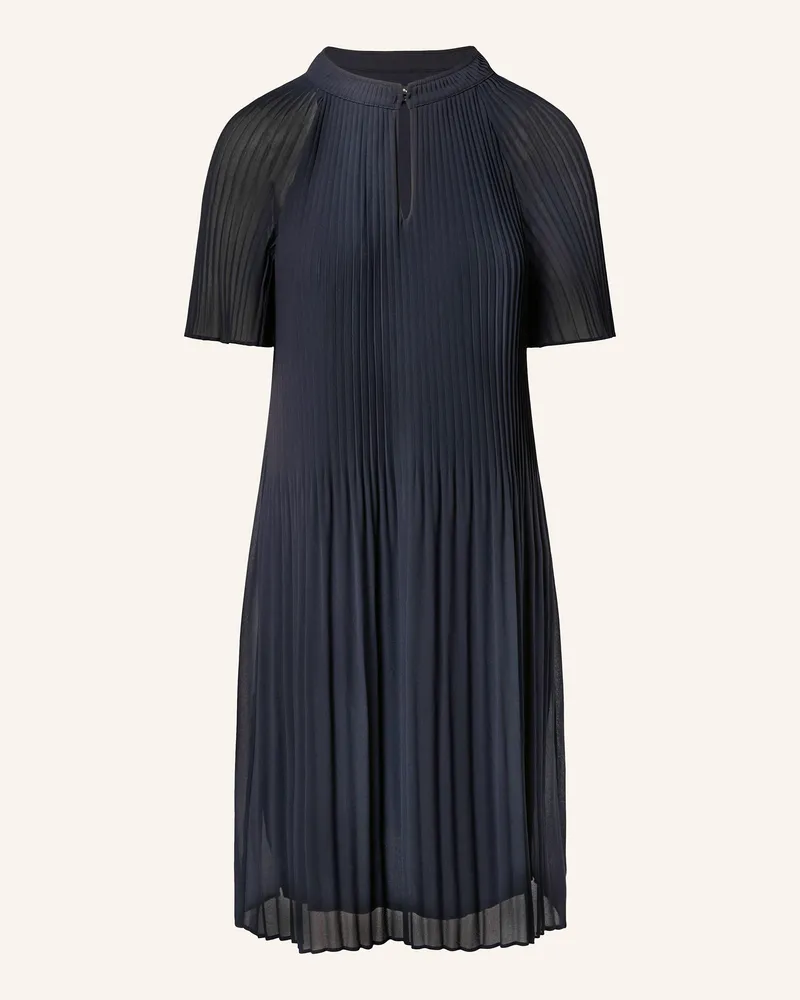 COMMA Plisseekleid Dunkelblau