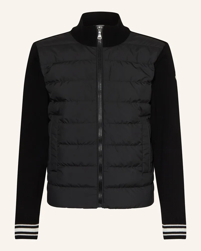 Moncler Blouson im Materialmix Schwarz