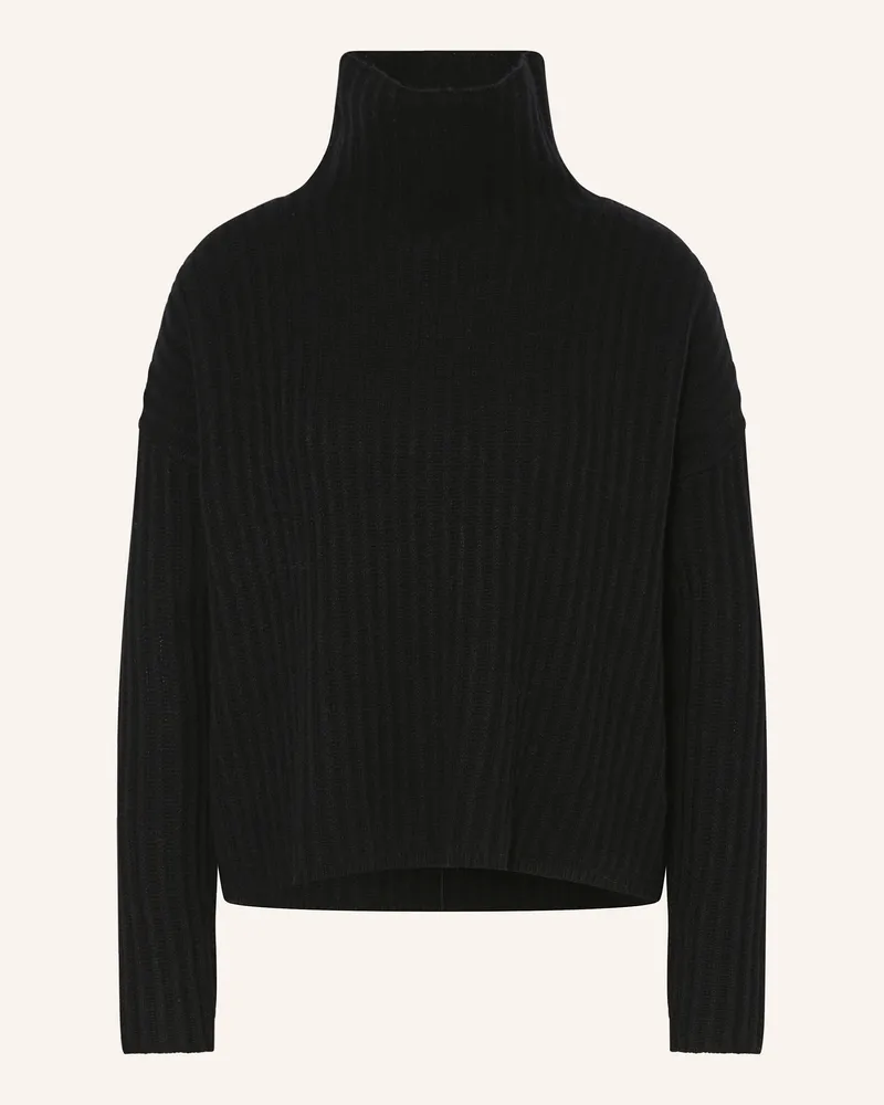 Mrs & HUGS Rollkragenpullover mit Cashmere Schwarz