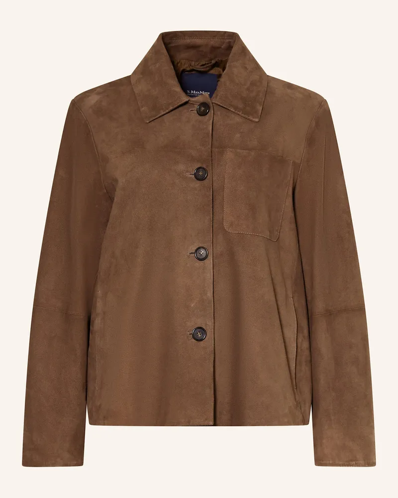 Max Mara Lederjacke CLOE Dunkelbraun