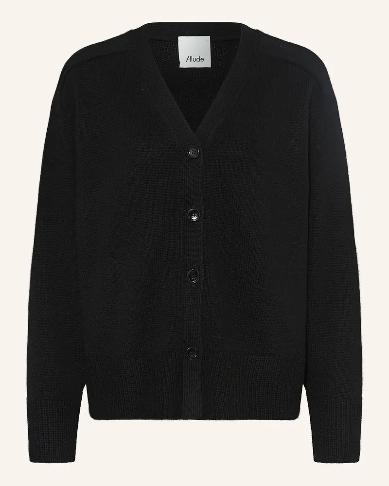 ALLUDE Strickjacke mit Cashmere Schwarz
