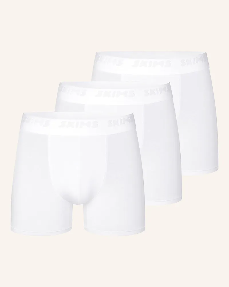 SKIMS 3er-Pack Boxershorts SKIMS STRETCH Chalk