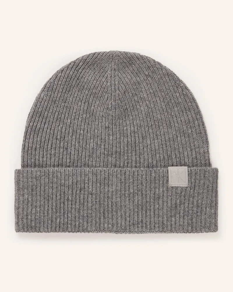 Calvin Klein Cashmere-Mütze Grau