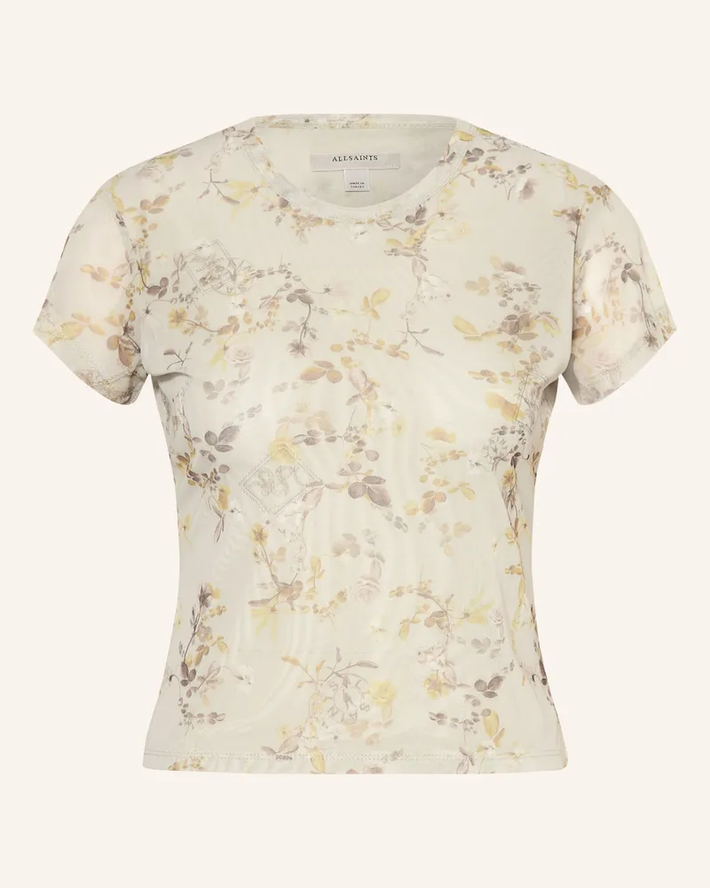 AllSaints T-Shirt ELLIE aus Mesh Hellgrün