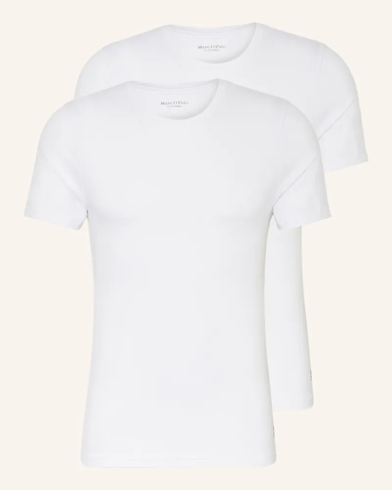 Marc O'Polo 2er-Pack T-Shirts weiss Weiss