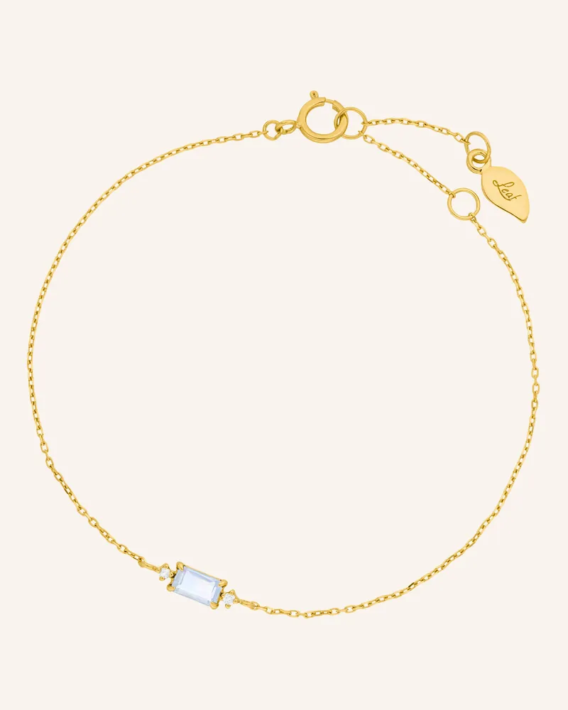 Leaf Armband Mondstein Aus 14 Karat Gelbgold gold Gold