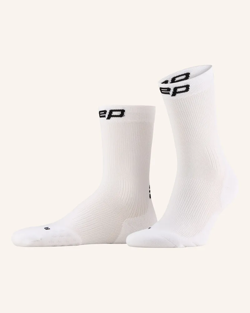 CEP Laufsocken CORE RUN MID CUT Weiss